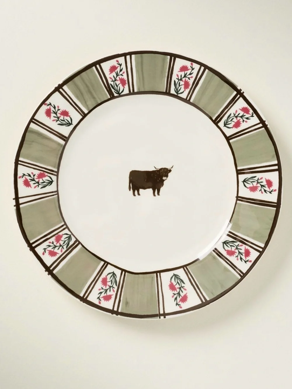 Anthropologie Millie Plate Set Salad Dessert Lunch Farm Bunny Cow Chicken